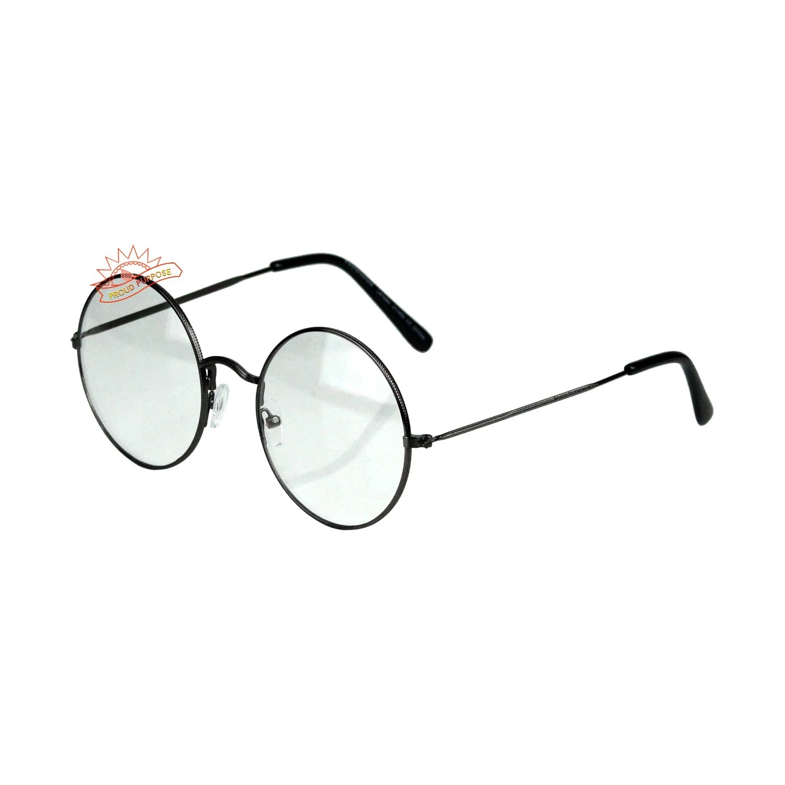 Circle Round Eyeglasses Clear Lens Glasses Metal John Lennon Retro Hipster F1794