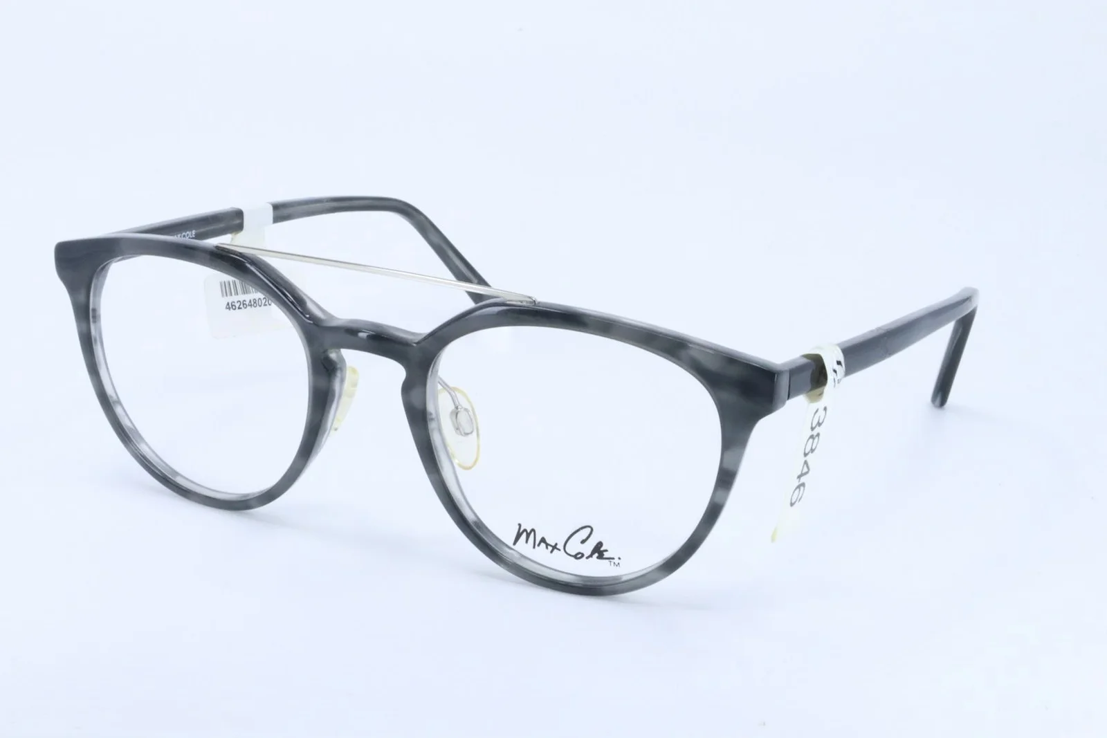 Max Cole MC1505 Gray Circle Women Full Rim 50-21-140 Eyeglasses Frames