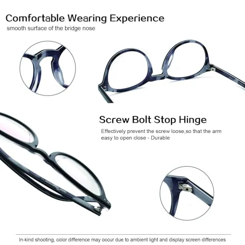 Retro Round Glasses for Men Women Vintage Circle Glasses Frames Costume Cosplay 3