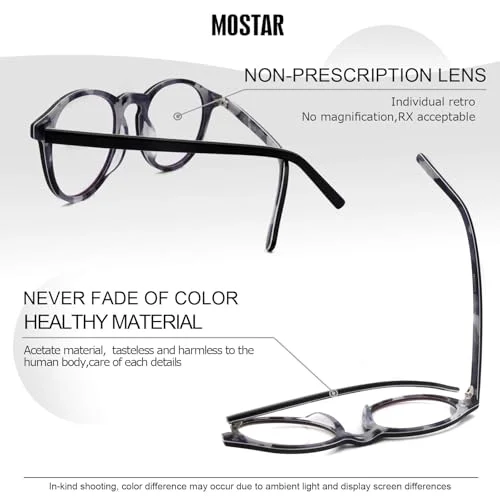 Retro Round Glasses for Men Women Vintage Circle Glasses Frames Costume Cosplay 4